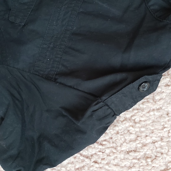 H&M Black Epaulettes Button Down Versatile Convertible Dress - Picture 8 of 16